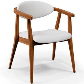 Poltrona Decorativa Para Sala De Estar Jantar Cecília L02 Facto Branco