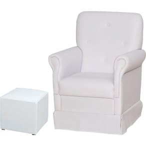 Poltrona De Amamentação Com Balanço E Puff Suzi Cor Branco Phoenix Baby