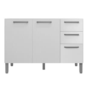 Balcão com Tampo e 2 Portas Riga Branco Supremo
