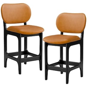 Kit 02 Banquetas Baixa Bar Cozinha E Sala De Jantar Fixa Betta Preto Couríssimo Whisky