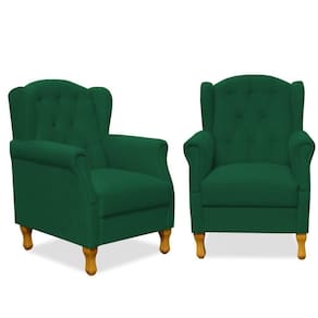 Kit 02 Poltronas Yara P02 Suede Verde Musgo