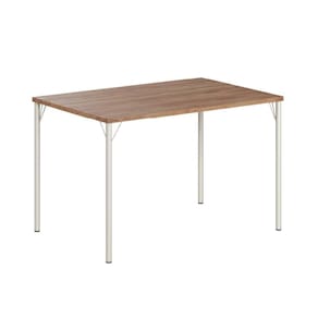 Mesa De Jantar Retangular 1,2m 1586 Carraro Freijó/prata