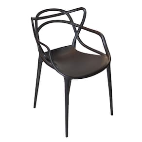 Cadeira Allegra Design Cozinha Sala De Estar Jantar Empilhável - Preto