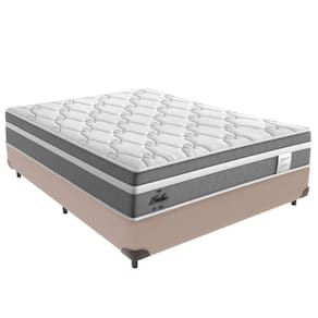 Cama Box Casal E Colchão Molas Ensacadas Berlim Probel Cor:bege
