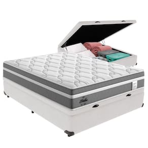 Cama Box Baú Casal E Colchão Molas Ensacadas Berlim Probel