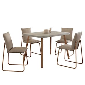 Conjunto Sala De Jantar 4 Cadeiras Monte-carlo Carraro Pet Ros