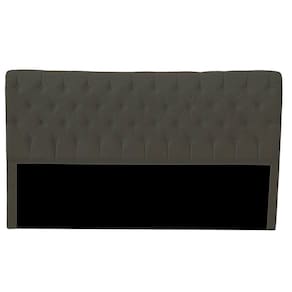 Cabeceira Casal King Size Estofada Para Cama Box Glass Veludo Cor Tabaco