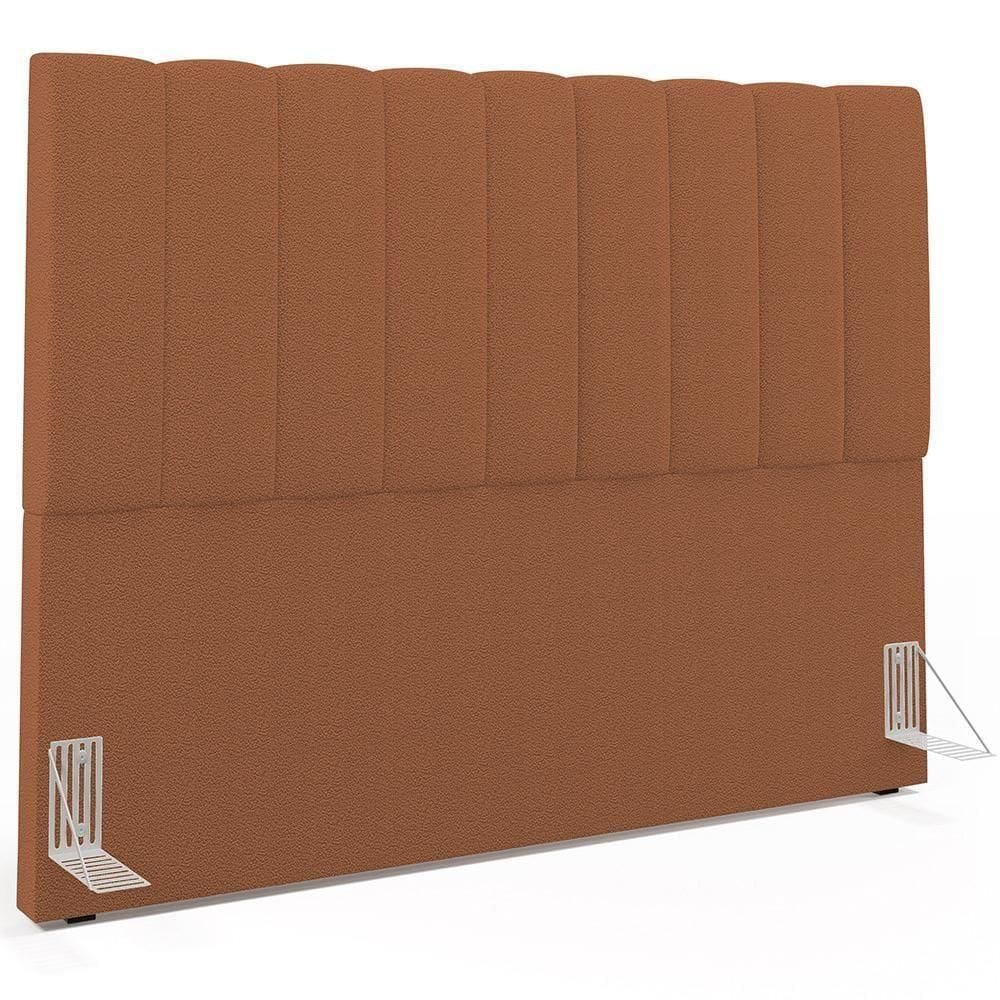 Cabeceira Cama Box Casal Queen 160 Cm Dália W01 Bouclê Terracota