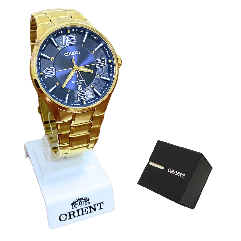 Relógio Orient Masculino Analógico Dourado Aço IPG MGSS1136 D2KX