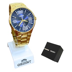 Relógio Orient Masculino Analógico Dourado Aço IPG MGSS1136 D2KX