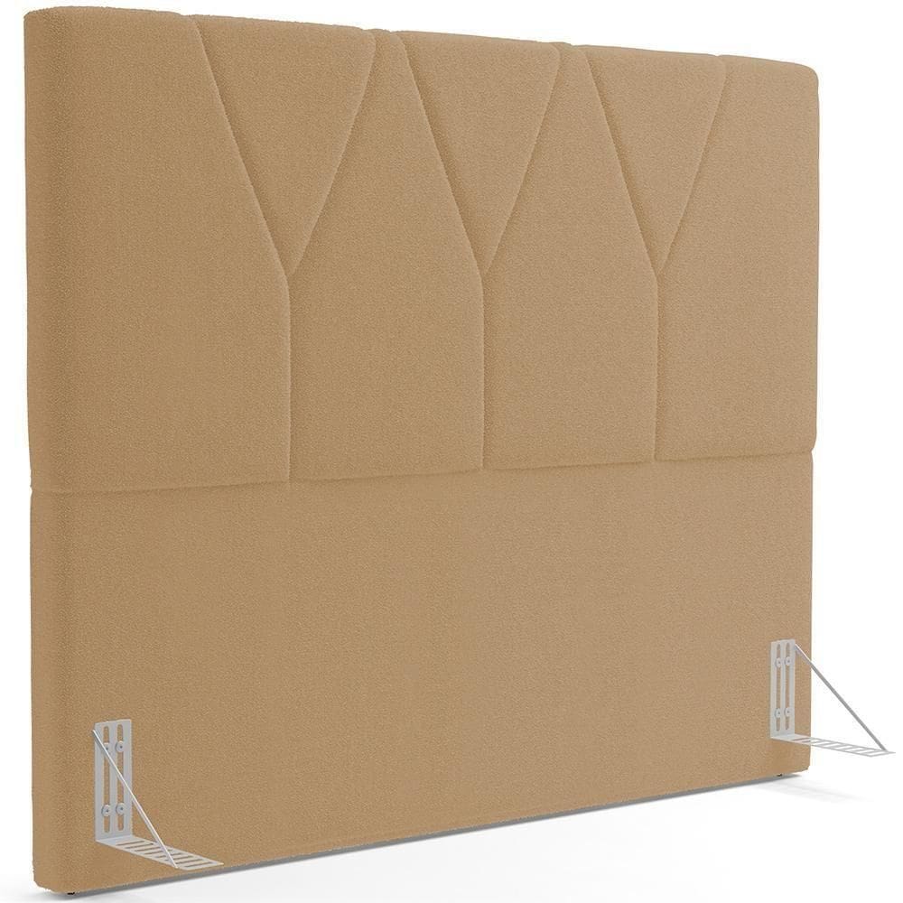 Cabeceira Cama Box Casal Quenn 160 Cm Aurora W01 Bouclê Mostarda
