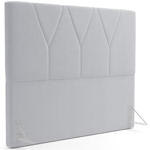 Cabeceira Cama Box Casal Quenn 160 Cm Aurora W01 Bouclê Cinza