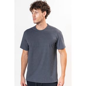 Camiseta Masculina Manga Curta Básica Premium Lisa Mescla Preto