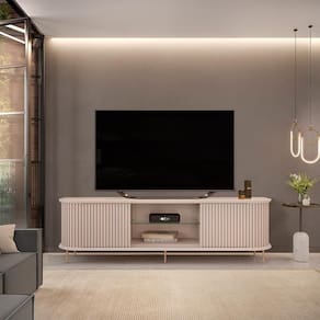 Rack Para Sala De Estar Tv 75 Pol Atlantis D05 Off White