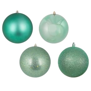 Enfeites de bola Vickerman N591544DA Espuma de mar de 6 cm à prova de estilhaçamento