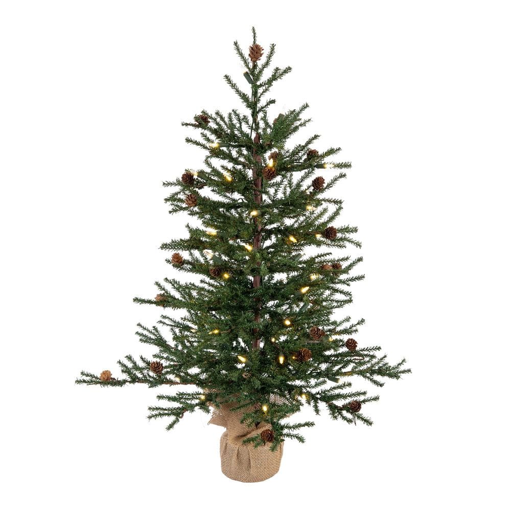 Árvore de Natal Vickerman Caramel Pine 30cm com 50 luzes LED