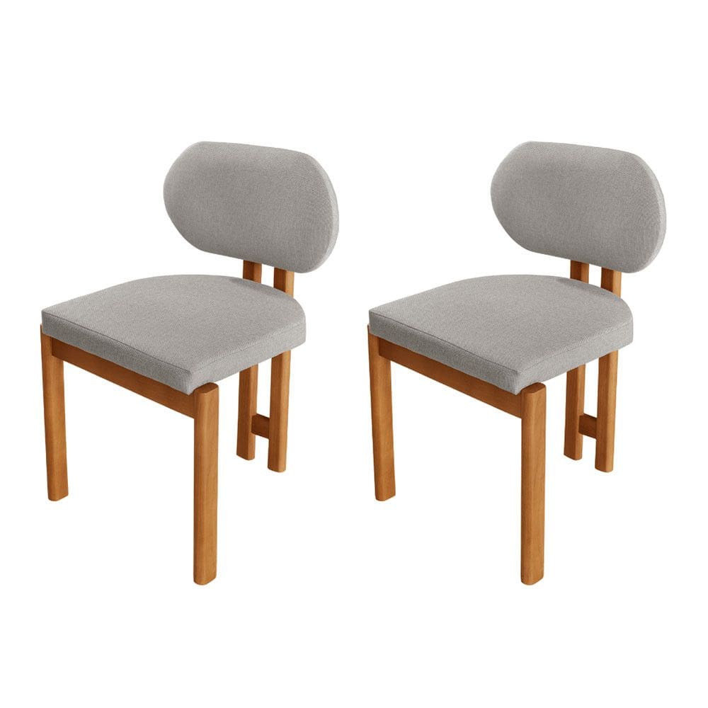 Conjunto com 2 Cadeiras Madeira Nala