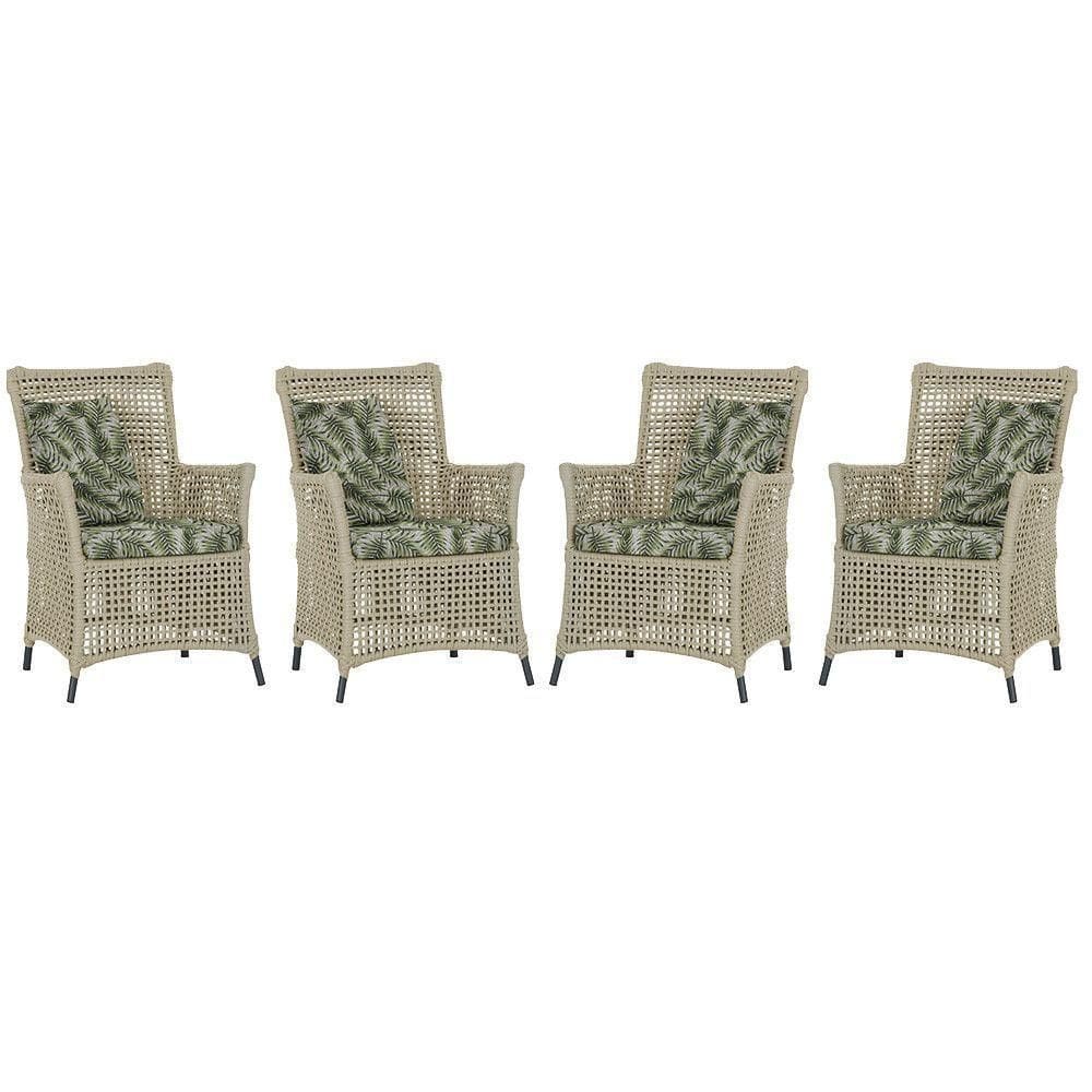 4 Poltronas Igapó Alumínio Pintura Preta Corda Náutica E5 Rami
