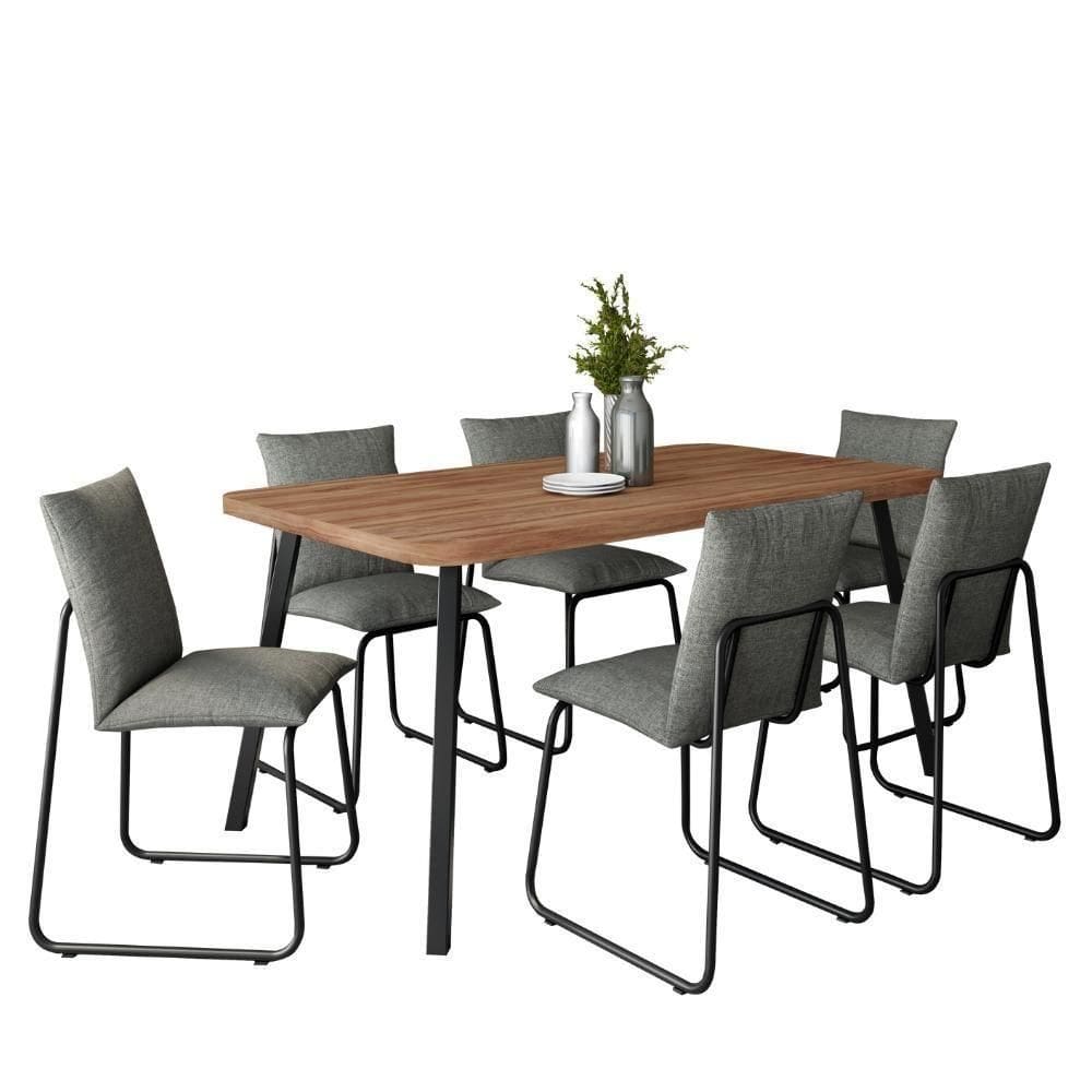 Conjunto Sala De Jantar 6 Cadeiras Di Nettuno Carraro Nog Pre