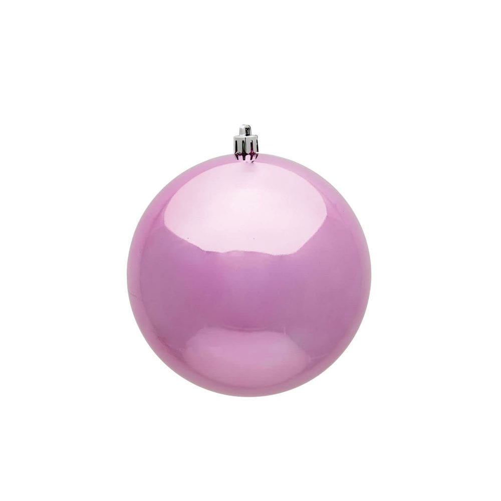 Ornamento Vickerman Pink Shiny Ball de 10 cm de plástico inquebrável