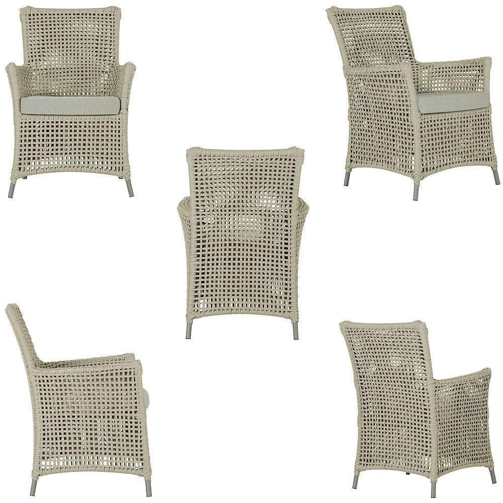4 Poltronas E 1 Mesa Igapó Alumínio Fendi Corda Náutica E3 Rami