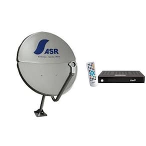 Nova Antena Parabólica Bipartida ASR com Recepitor Digital Hd