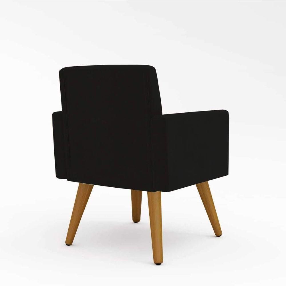 Poltrona Decorativa - Cadeira Escritório - Cor:preto