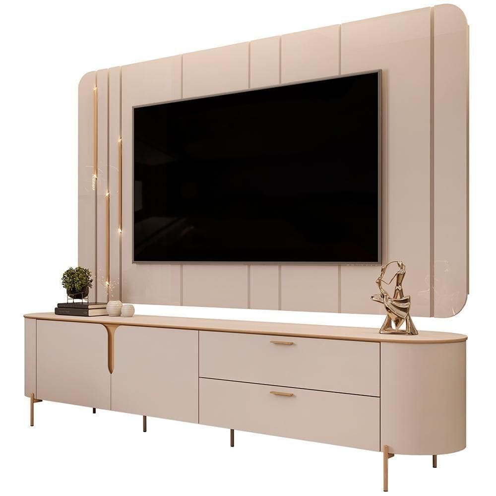 Rack Com Painel Para Tv 75 Pol Dion D05 Off White