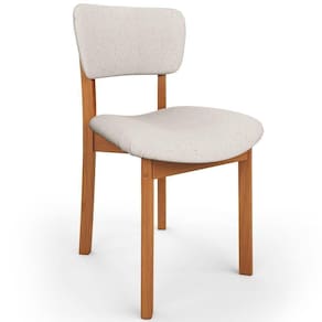 Cadeira Para Sala De Jantar Cozinha Living Estofada Dara L02 Linho Cru - Lyam Decor