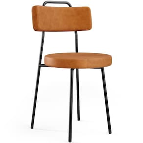Cadeira Decorativa Estofada Para Sala De Jantar Barcelona L02 Couríssimo Canela - Lyam Decor