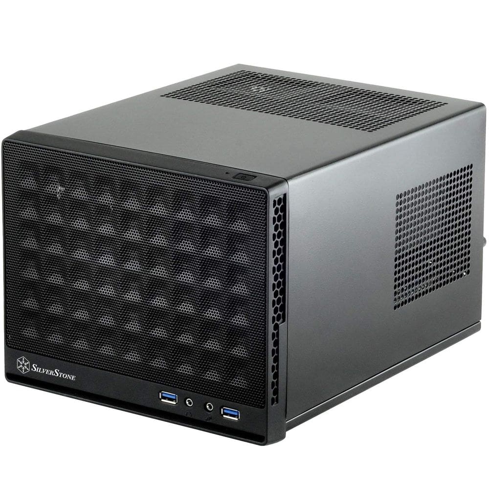 Estojo para computador SilverStone SG13B com painel frontal de malha preta