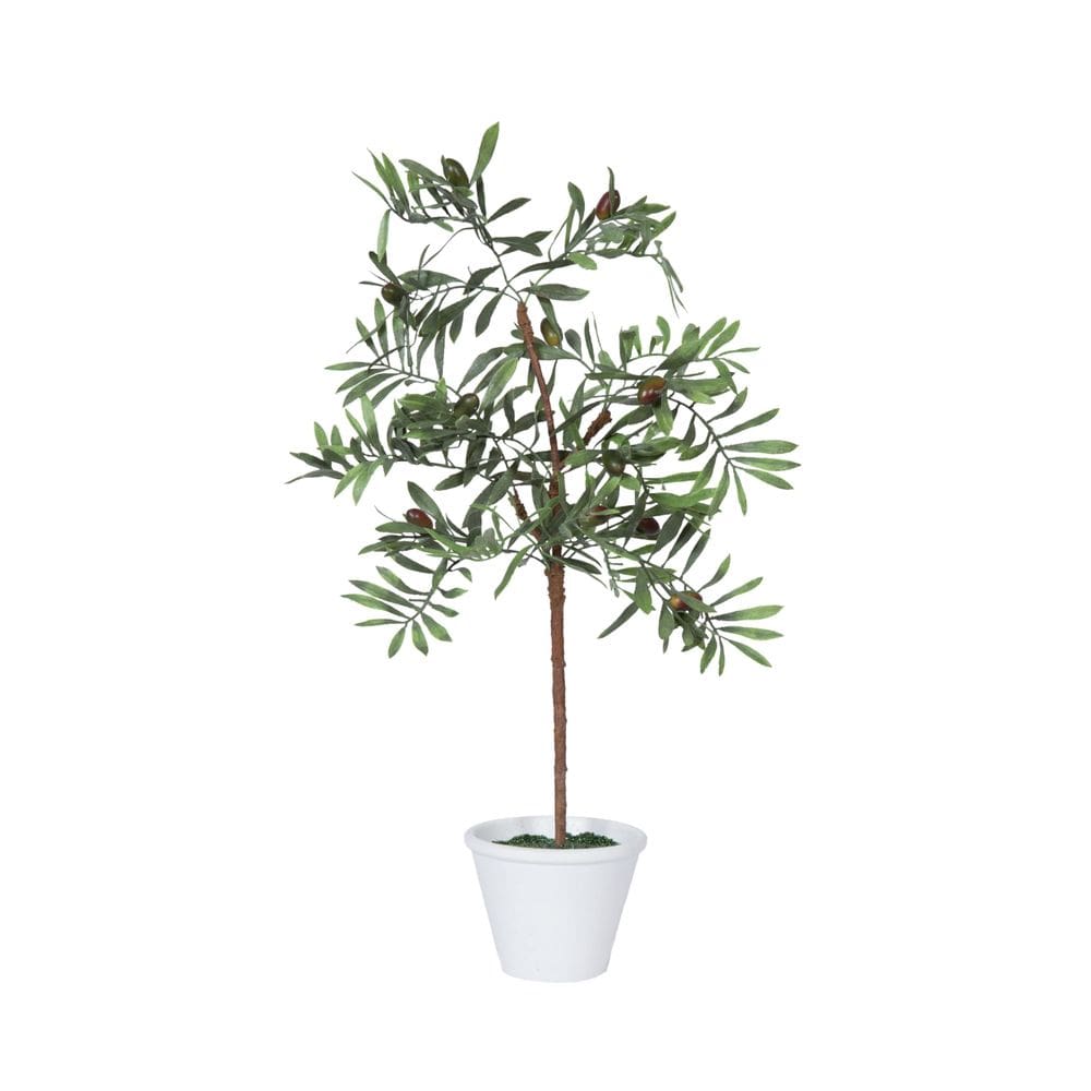 Árvore artificial Vickerman Olive Hill 27 polegadas com vaso redondo