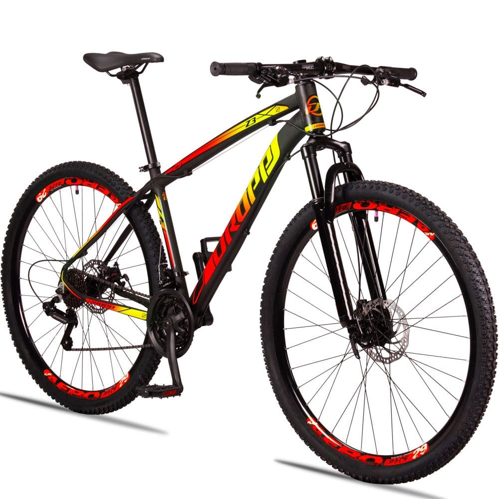 Bicicleta Aro 29 DROPP z3 H Alumínio 24 Vel Marcha Freio a Disco hidráulico Supensão dianteira MTB