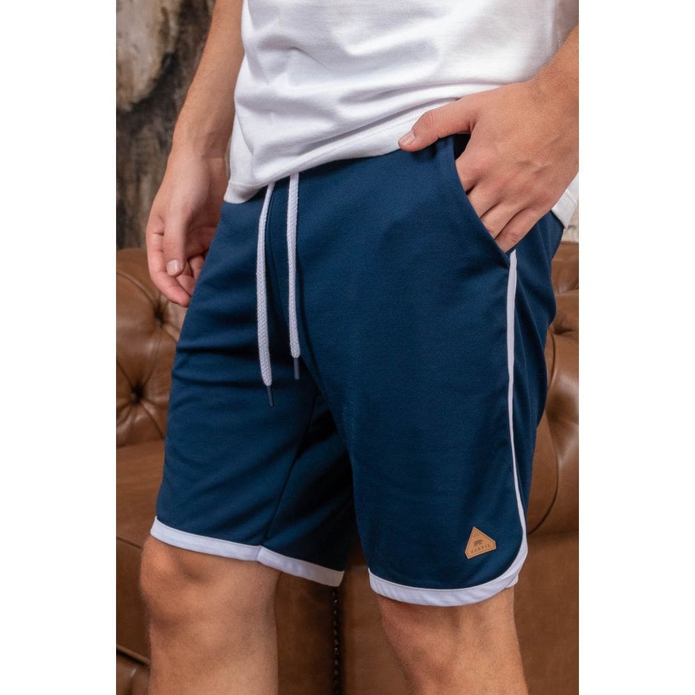 Bermuda Masculina Helanca Filete Azul Marinho