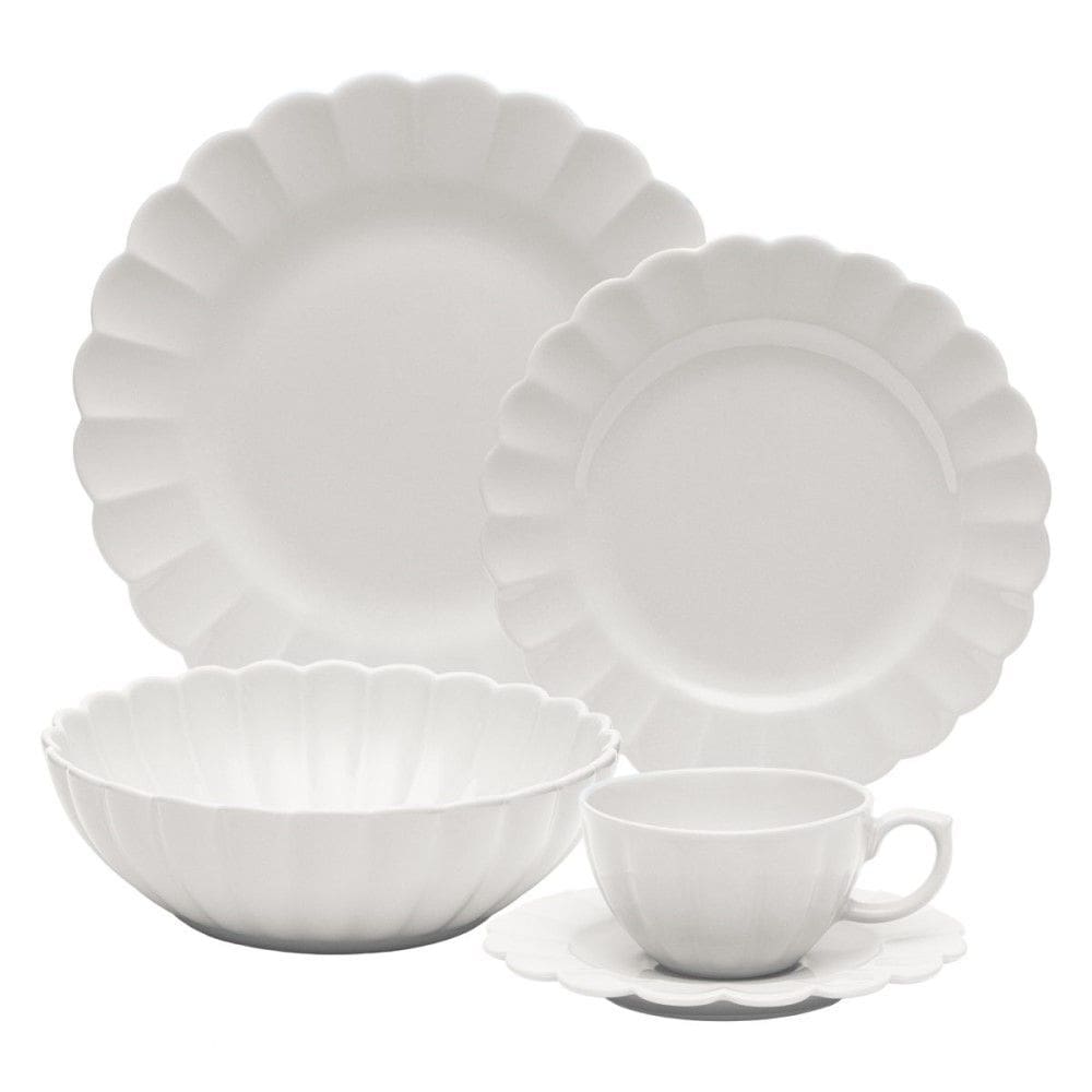 Aparelho de Jantar 20 Peças Flora Camélia Oxford