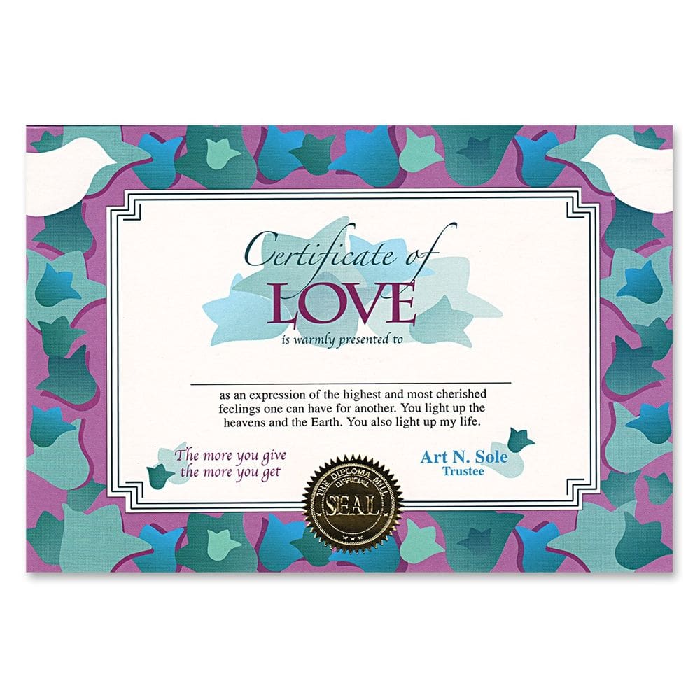 Certificado de Love Beistle