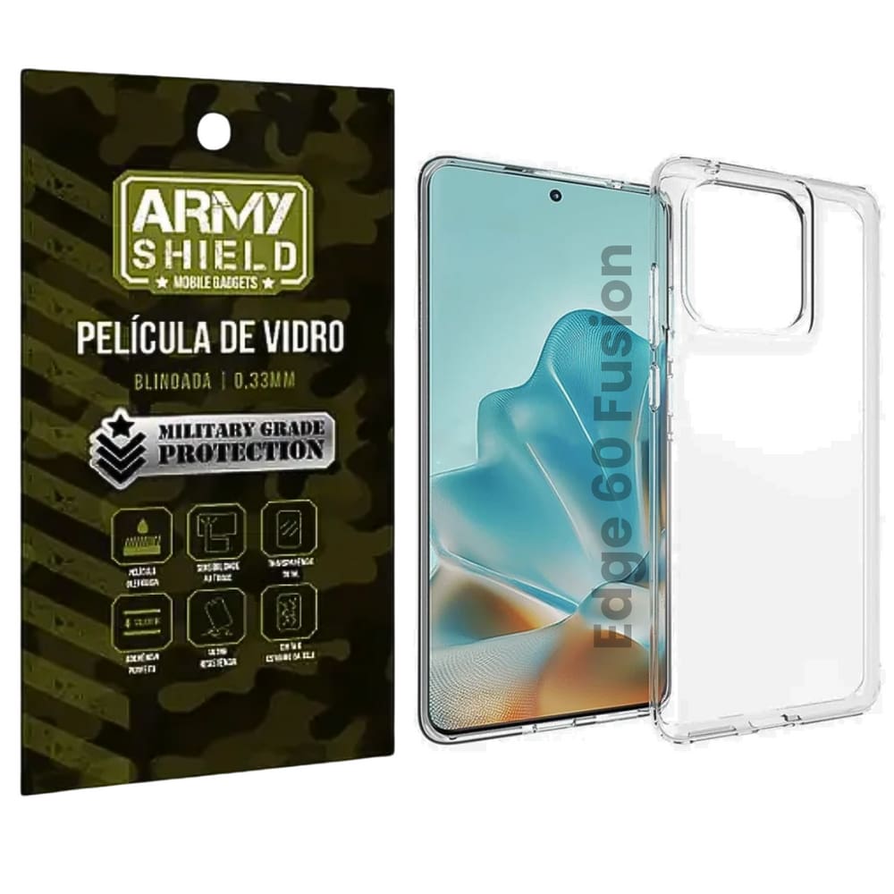 Capa + Película de Vidro Para Moto Edge 60 Fusion - Armyshield