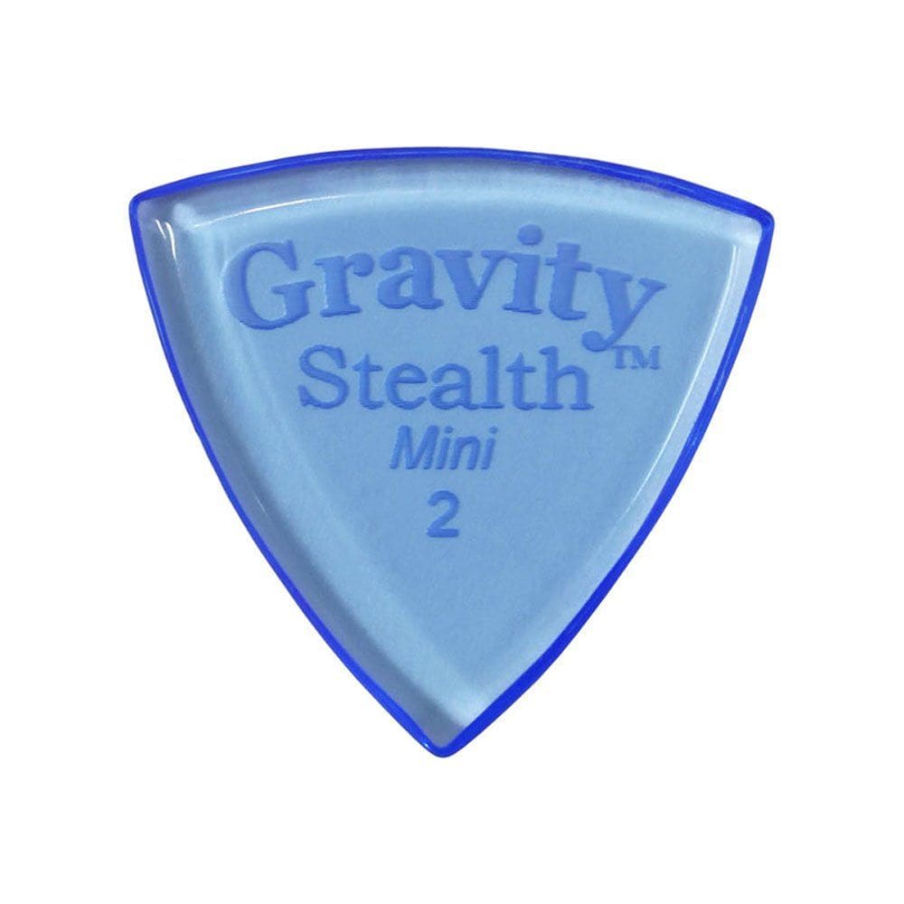 Palheta de guitarra Gravity Picks Stealth 2mm Mini Jazz Blue