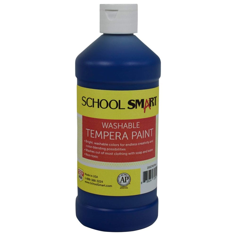 Frasco de 473 ml lavável Paint School Smart Tempera Blue