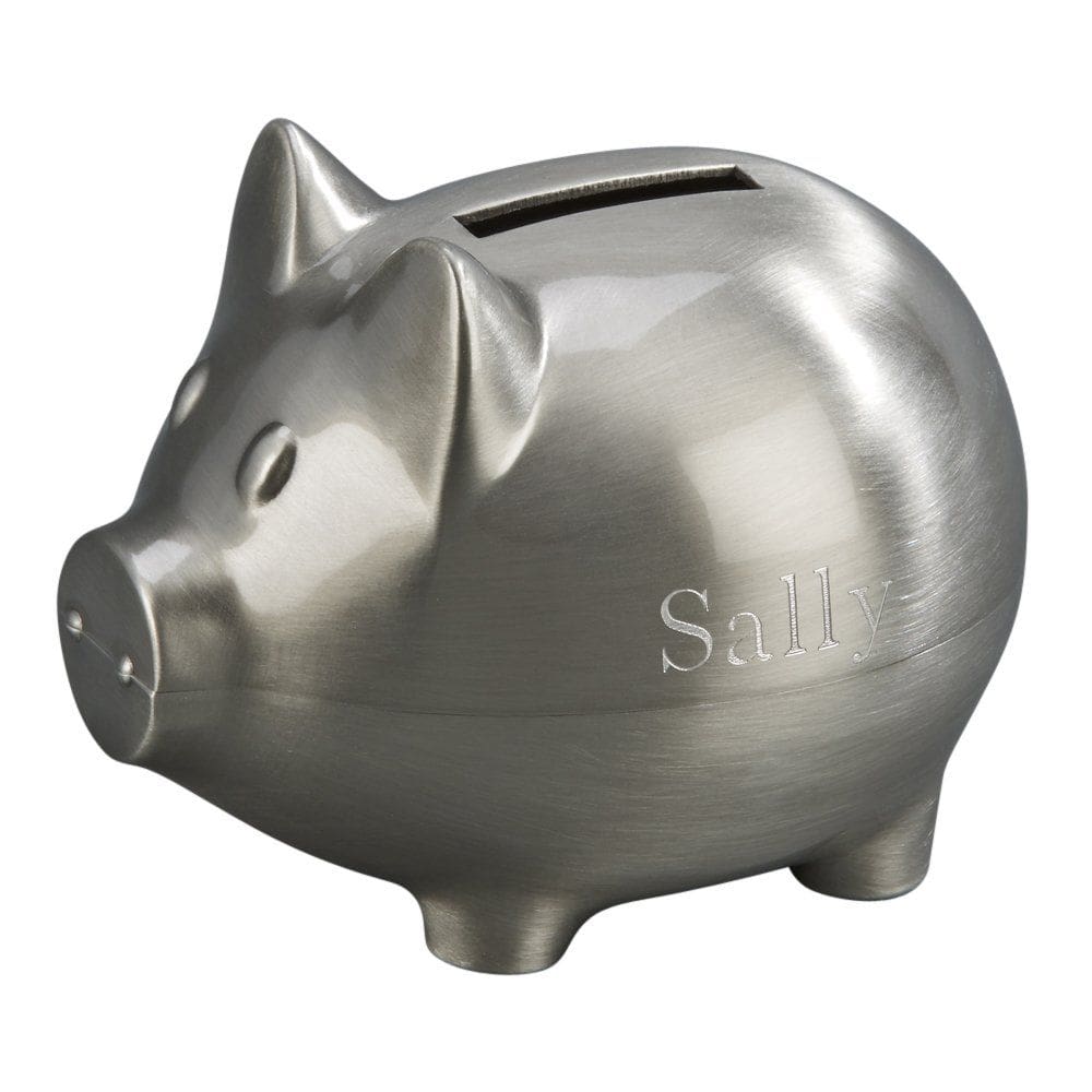 Piggy Bank Creative Gifts International Pewter Pig para crianças