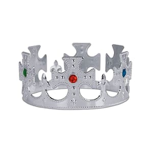 Festa de prata King`s Crown Crown com joias de plástico Crown Beistle