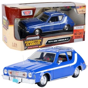 Modelo de carro moldado sob pressão Motormax 1974 AMC Gremlin X 1:24 Scale Blu