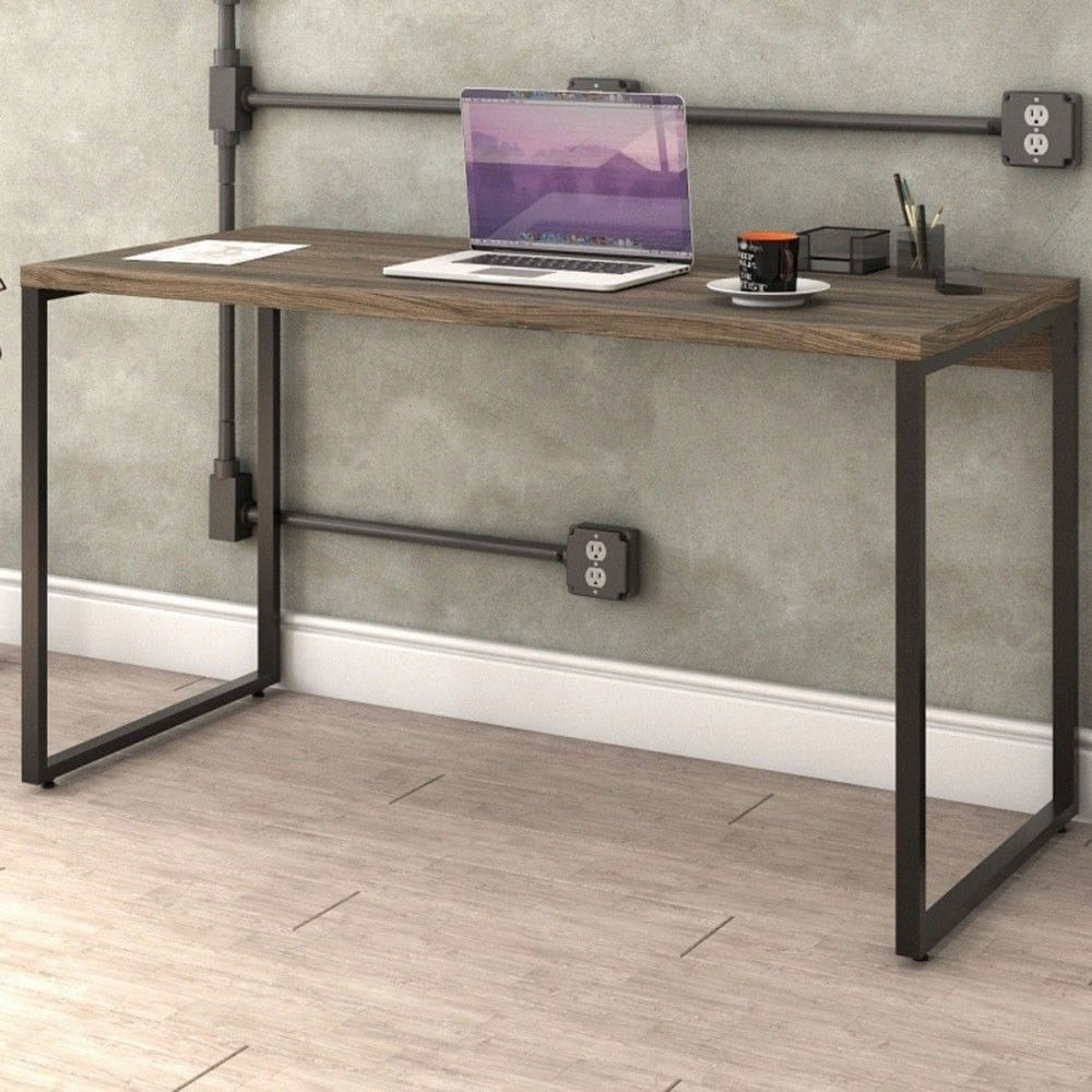Mesa para Escritório Office Win Carvalho Dark - Pnr Móveis