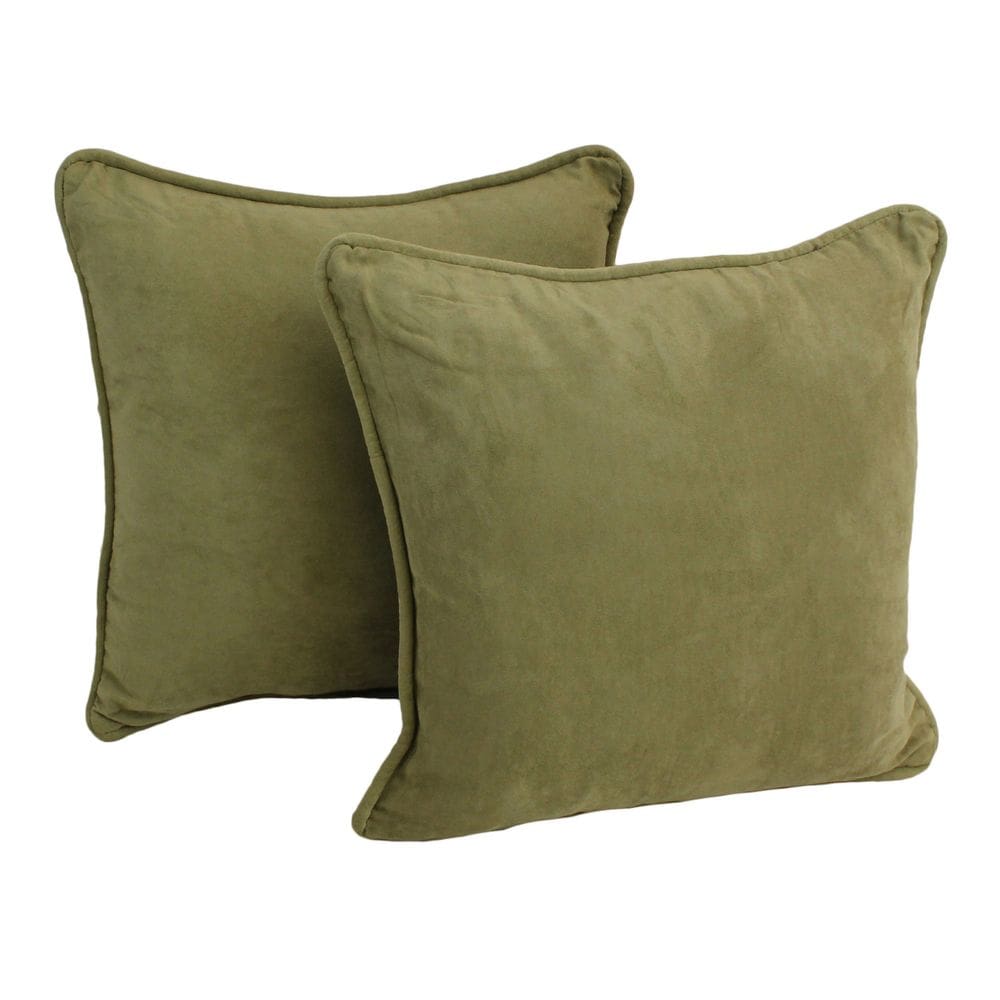 Almofada Blazing Needles, microcamurça com fio, 45 x 45 cm, verde sálvia