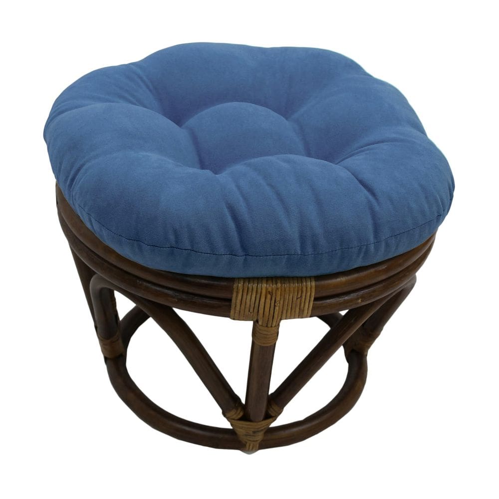 Almofada para pés Blazing Needles Solid Microsuede Indigo 18