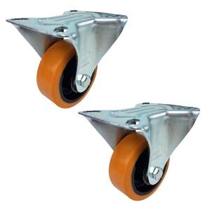Rodízio Fixo 3” FLR 312 UFK 170kg PU Laranja 121650 2un Rod-Car