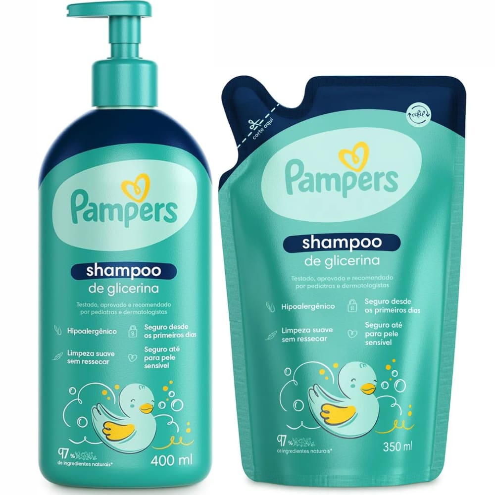 Shampoo de Glicerina Pampers + Refil