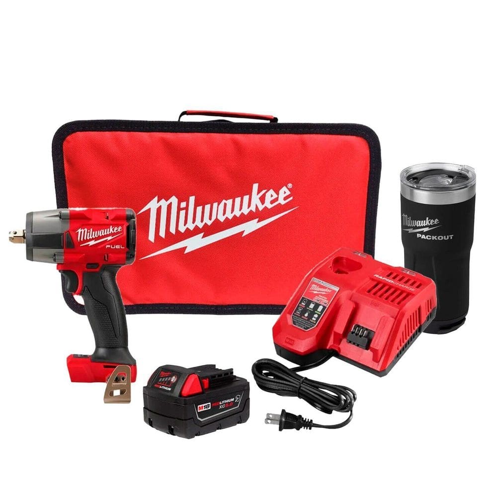 Kit Chave De Impacto C 1/2” 18v Fuel 2962P-159 + Copo Térmico 590ml 48-22-8392B Milwaukee