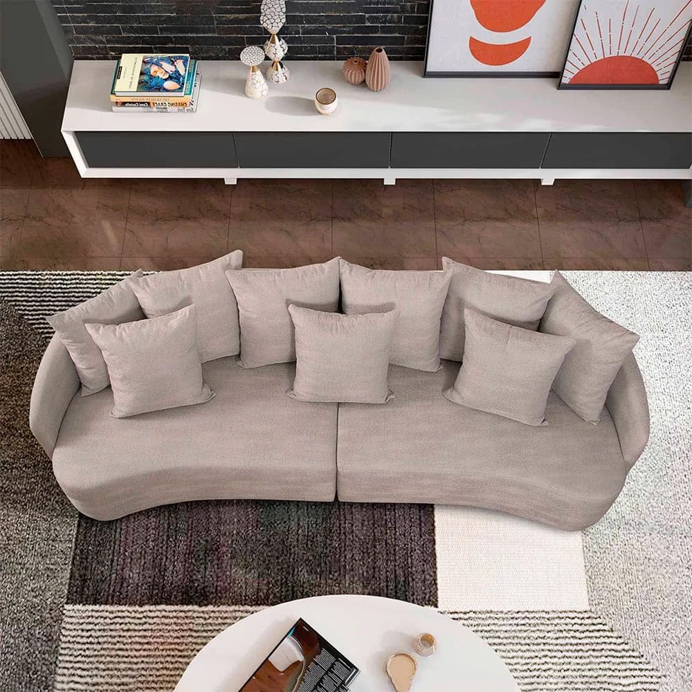 Sofa Coral - Linho Safira Cinza  - Estofart