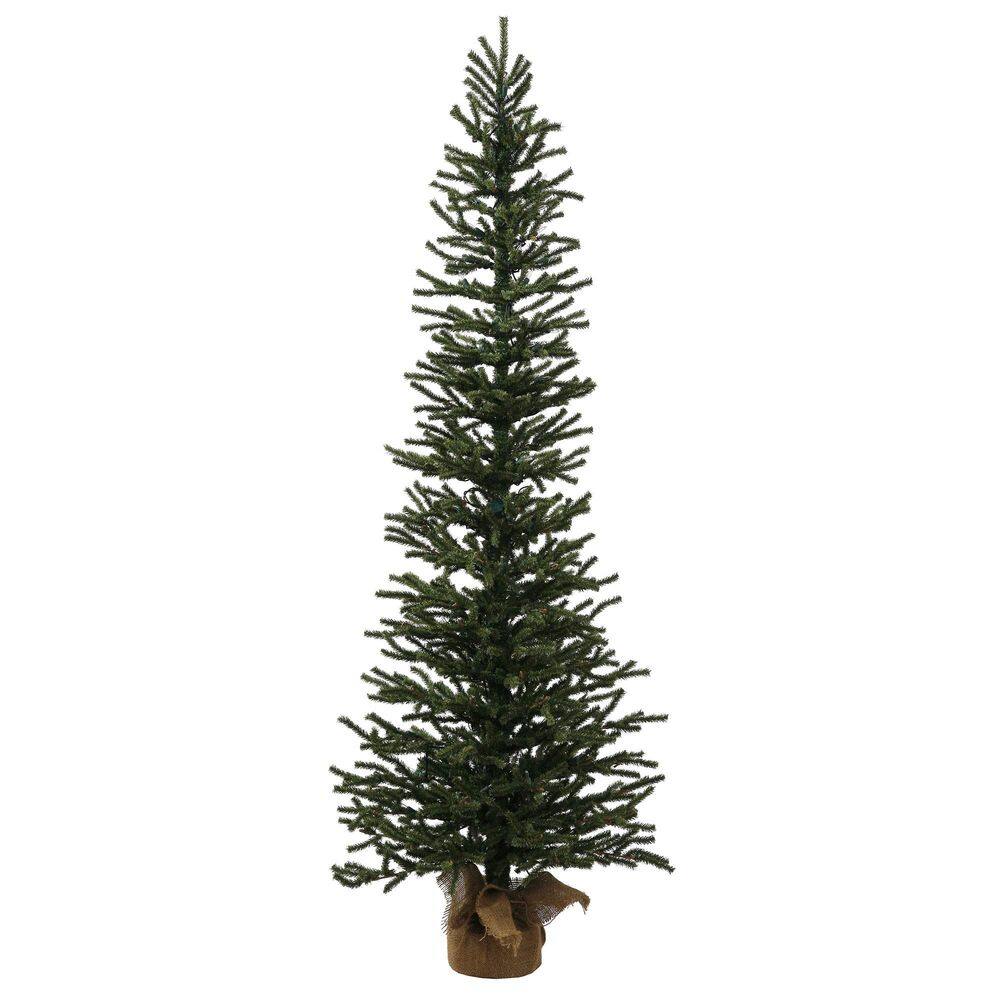 Árvore de Natal Vickerman Mini Pine de 1,5 m com base de estopa